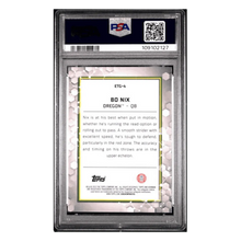 Bo Nix PSA 9 2023 Bowman University Best Elements of the Game Speckle Card #ETG4