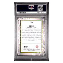 Bo Nix PSA 9 2023 Bowman University Best Elements of the Game Speckle Card #ETG4