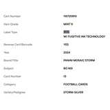 Bo Nix PSA 9 2024 Panini Mosaic Storm Silver Rookie RC Card #13