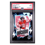 Bo Nix PSA 9 2024 Panini Mosaic Storm Silver Rookie RC Card #13