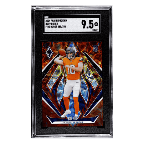Bo Nix SGC 9.5 2024 Panini Phoenix Fire Burst #d/ 350 Card #159