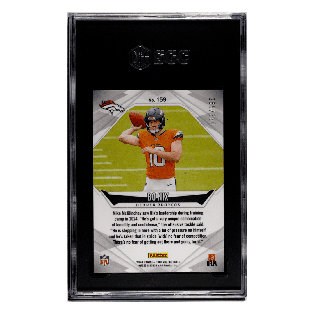 Bo Nix SGC 9.5 2024 Panini Phoenix Fire Burst #d/ 350 Card #159