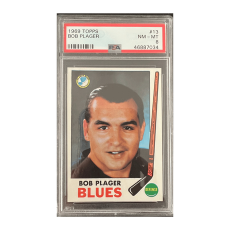 Bob Plager PSA 8 NEAR MINT 1969 Topps #13