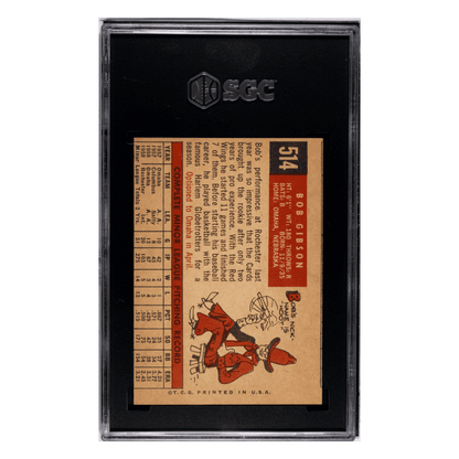 Bob Gibson SGC 1.5 1959 Topps Card #514