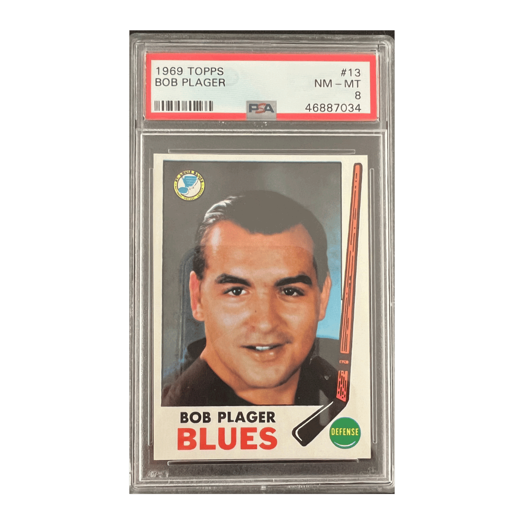 Bob Plager PSA 8 NEAR MINT 1969 Topps #13