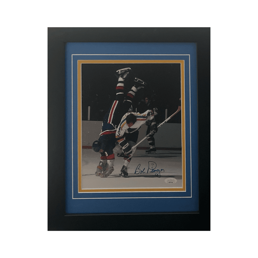 Bob Plager St Louis Blues Autographed Framed 8x10 - JSA COA