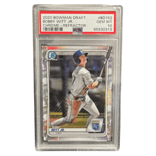 Bobby Witt Jr PSA 10 2020 Topps Bowman Draft Chrome Refractor Card #BD152