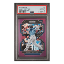 Bobby Witt Jr PSA 10 2022 Panini Prizm Purple Rookie RC Card #33