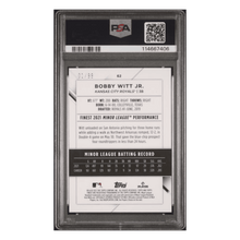 Bobby Witt Jr PSA 10 2022 Topps Finest Green Refractor Rookie RC #1/99 Card #62