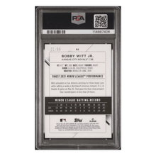 Bobby Witt Jr PSA 10 2022 Topps Finest Green Refractor Rookie RC #1/99 Card #62