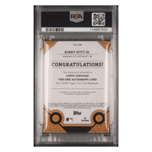 Bobby Witt Jr PSA 8 2024 Topps Tier One Autograph #d /99 Card #T1ABW