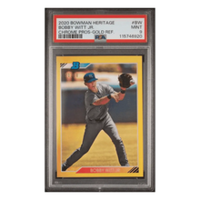 Bobby Witt Jr PSA 9 2020 Bowman Heritage Chrome Prospects Gold Refractor #d/50 Card #BW