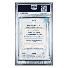 Bobby Witt Jr PSA 9 2023 Topps Luminaries Home Run Kings Autograph Relics Blue #d/10 Card #BWI