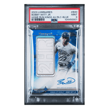 Bobby Witt Jr PSA 9 2023 Topps Luminaries Home Run Kings Autograph Relics Blue #d/10 Card #BWI