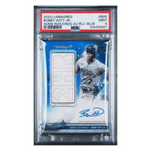 Bobby Witt Jr PSA 9 2023 Topps Luminaries Home Run Kings Autograph Relics Blue #d/10 Card #BWI
