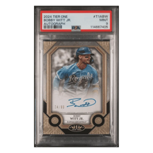 Bobby Witt Jr PSA 9 2024 Topps Tier One Autograph #d /99 Card #T1ABW