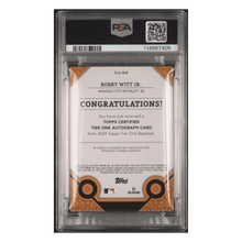 Bobby Witt Jr PSA 9 2024 Topps Tier One Autograph #d /99 Card #T1ABW