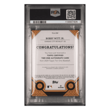 Bobby Witt Jr PSA 9 2024 Topps Tier One Autograph #d /99 Card #T1ABW