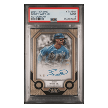Bobby Witt Jr PSA 9 2024 Topps Tier One Autograph #d /99 Card #T1ABW