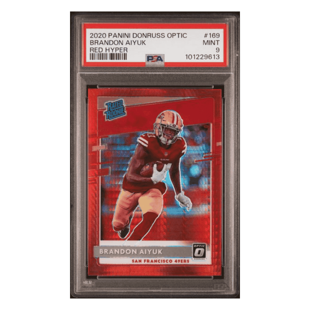 Brandon Aiyuk PSA 9 2020 Panini Donruss Optic Red Hyper Rated Rookie Card #169