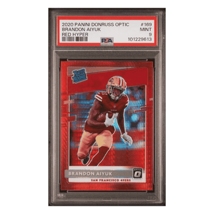 Brandon Aiyuk PSA 9 2020 Panini Donruss Optic Red Hyper Rated Rookie Card #169