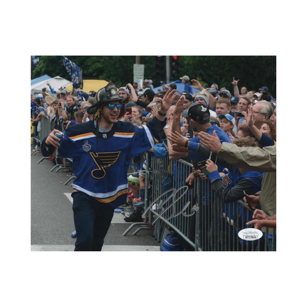 Brayden Schenn St Louis Blues Autographed Stanley Cup Parade 8x10 Photo - JSA COA