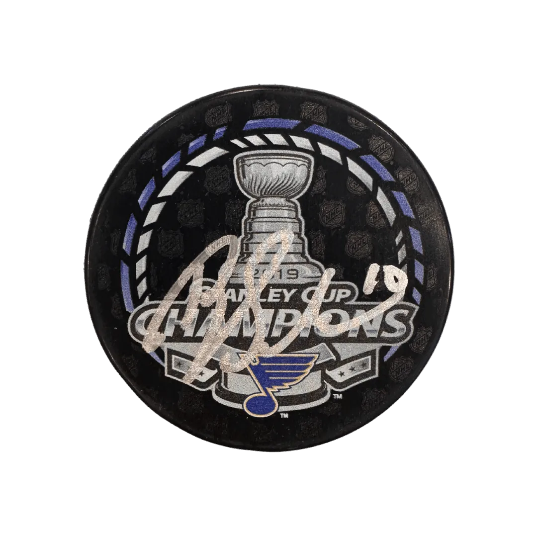 Brayden Schenn St Louis Blues Autographed 2019 Stanley Cup Champions Puck - JSA COA
