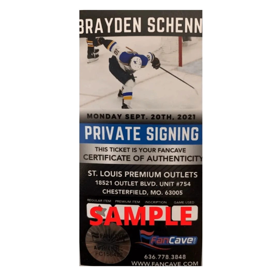 Brayden Schenn St Louis Blues Autographed Away 8x10 Photo - Fan Cave COA