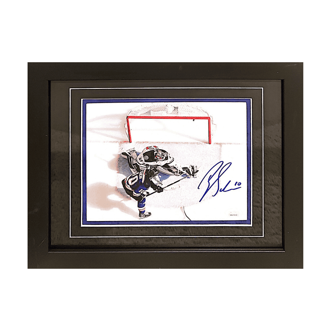 Brayden Schenn St Louis Blues Autographed Framed 8x10 Overhead Photo - JSA COA