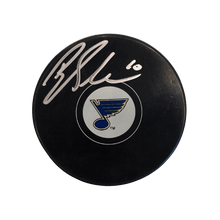 Brayden Schenn St Louis Blues Autographed Logo Puck - JSA COA