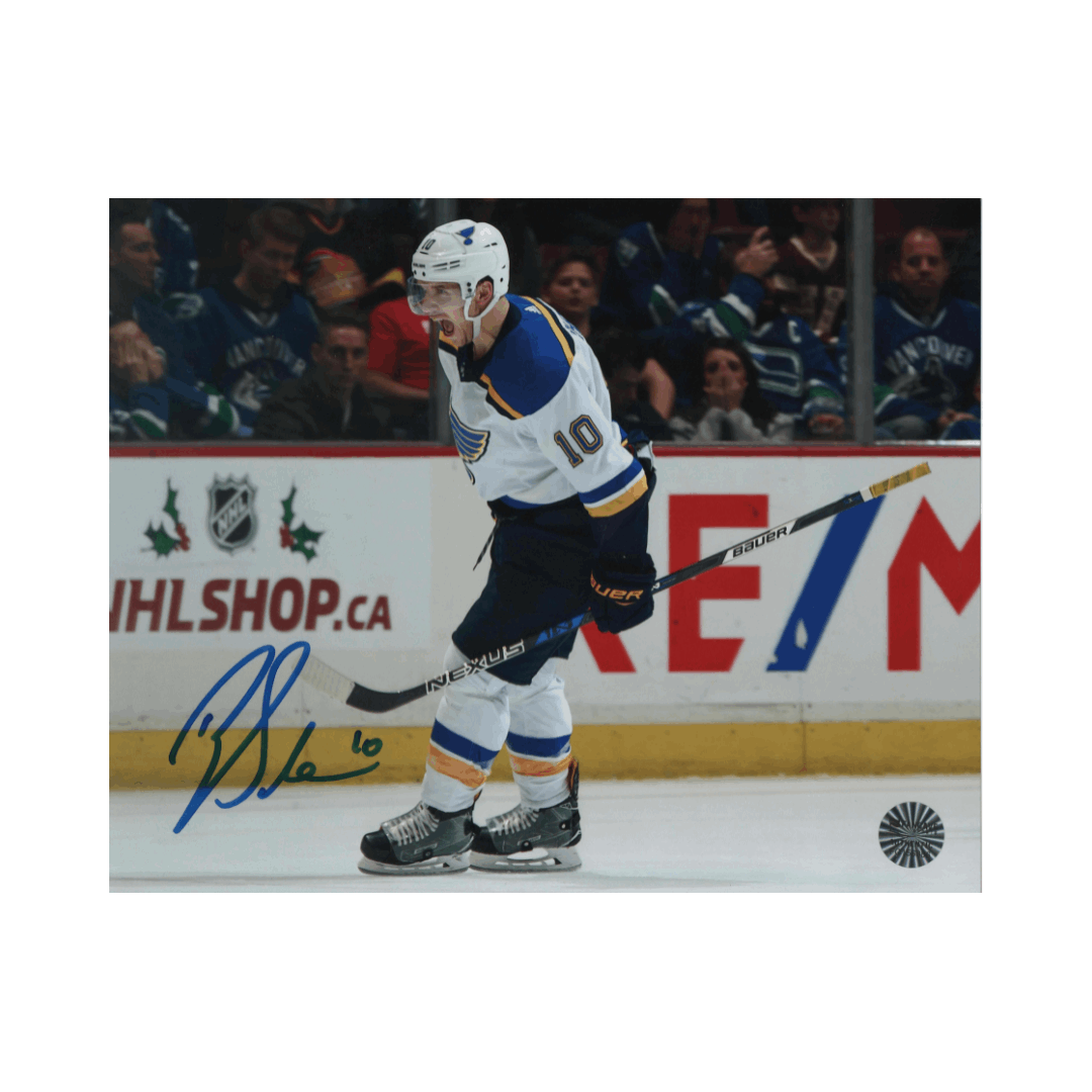 Brayden Schenn St Louis Blues Autographed Scream 8x10 Photo - Fan Cave COA