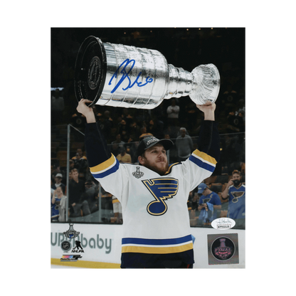 Brayden Schenn St Louis Blues Blue Autographed Stanley Cup Photo - JSA COA