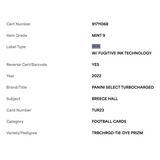 Breece Hall PSA 9 2022 Panini Select Turbocharged Tie Dye Prizm Rookie RC #d /25 Card #TUR23