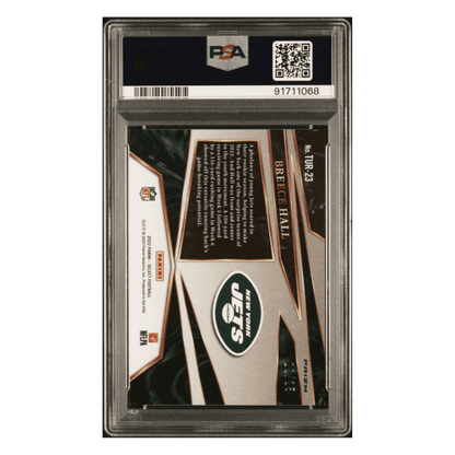 Breece Hall PSA 9 2022 Panini Select Turbocharged Tie Dye Prizm Rookie RC #d /25 Card #TUR23