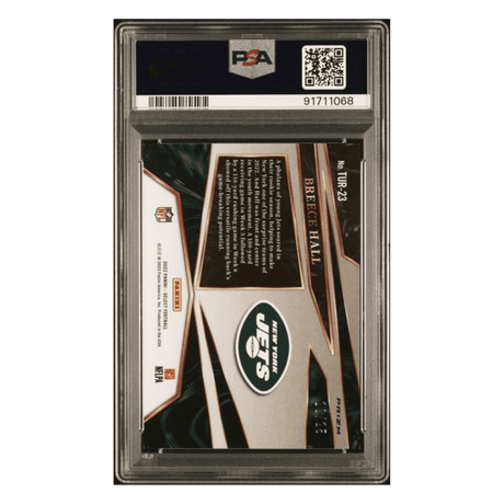 Breece Hall PSA 9 2022 Panini Select Turbocharged Tie Dye Prizm Rookie RC #d /25 Card #TUR23