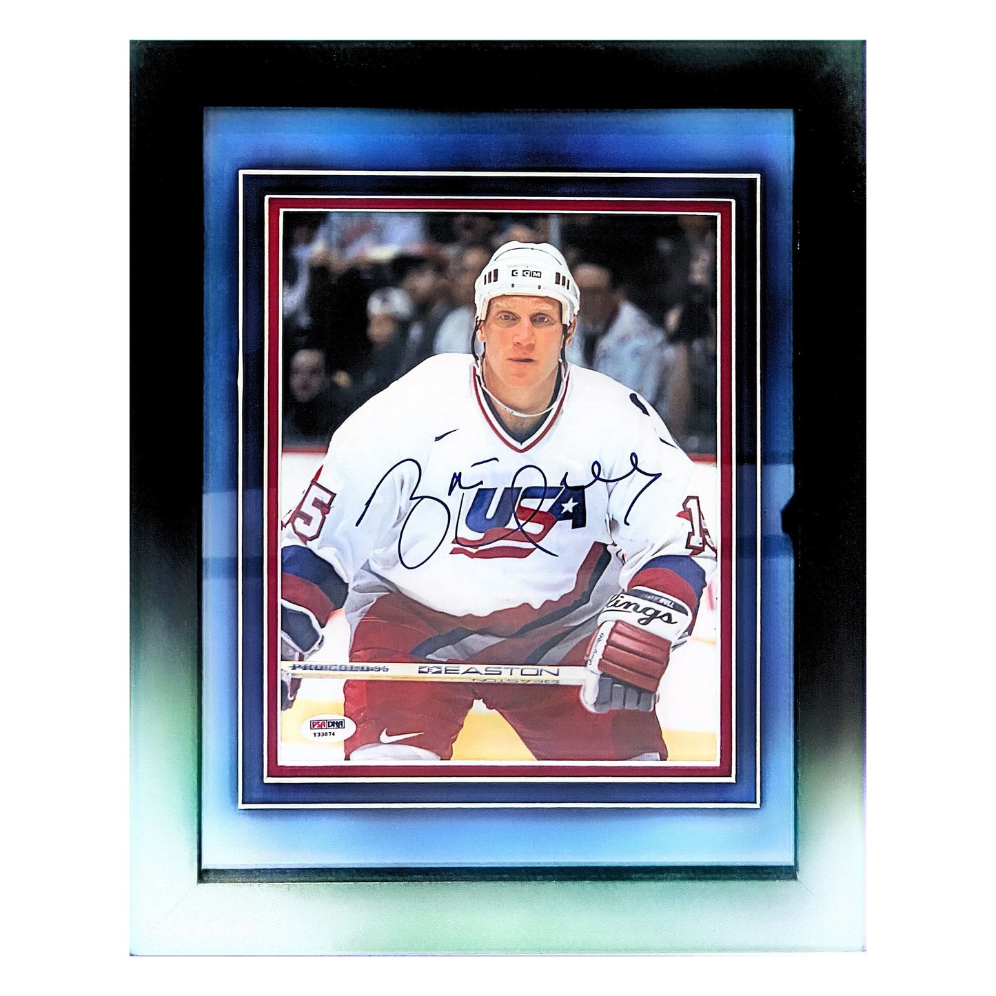 Brett Hull St Louis Blues Autographed Framed 8x10 Photo - JSA COA