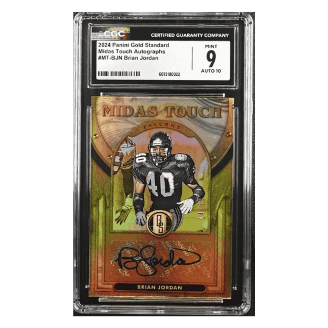 Brian Jordan CGC 9 2024 Panini Gold Standard Midas Touch Autographs #d/ 125 Card #MT-BJN