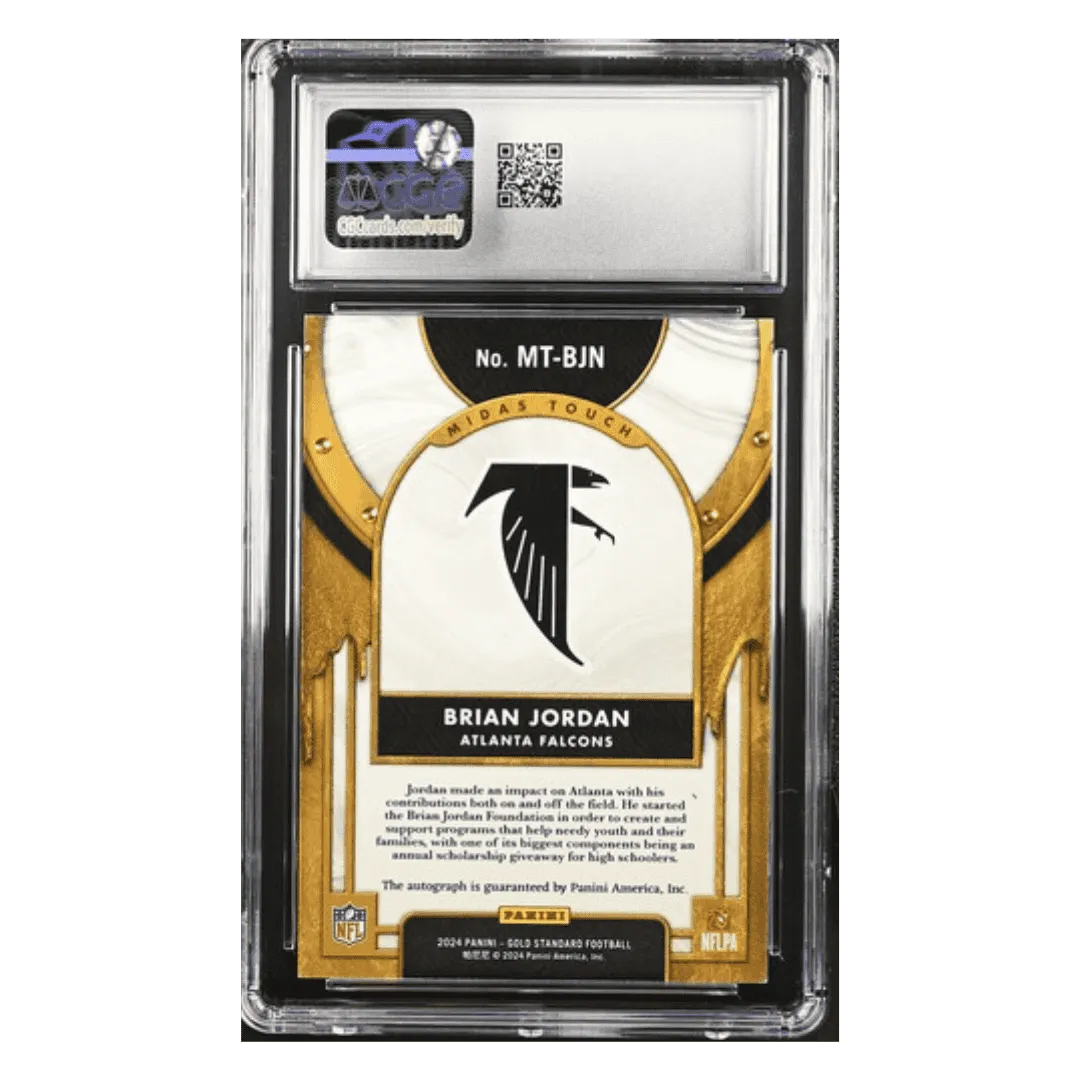 Brian Jordan CGC 9 2024 Panini Gold Standard Midas Touch Autographs #d/ 125 Card #MT-BJN