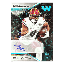 Brian Robinson Jr 2023 Panini Black Autograph Platinum Rookie RC 1/1 Card #97