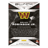 Brian Robinson Jr 2023 Panini Black Autograph Platinum Rookie RC 1/1 Card #97