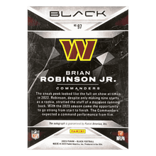 Brian Robinson Jr 2023 Panini Black Autograph Platinum Rookie RC 1/1 Card #97