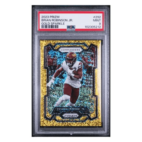 Brian Robinson Jr PSA 9 2023 Panini Prizm Gold Sparkle #d /24 Card #292