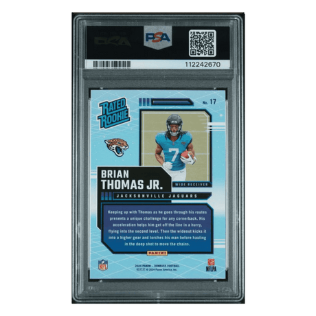 Brian Thomas Jr PSA 10 2024 Panini Donruss Rated Rookies Retro Card #17