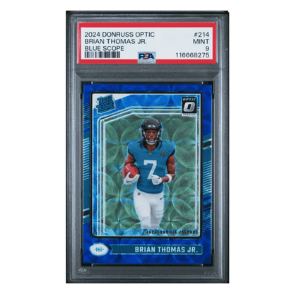 Brian Thomas Jr PSA 9 2024 Panini Donruss Optic Blue Scope Rated Rookie Card #214