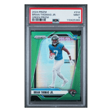 Brian Thomas Jr PSA 9 2024 Panini Prizm Green Prizm Rookie RC Card #314