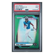 Brian Thomas Jr PSA 9 2024 Panini Prizm Green Prizm Rookie RC Card #314