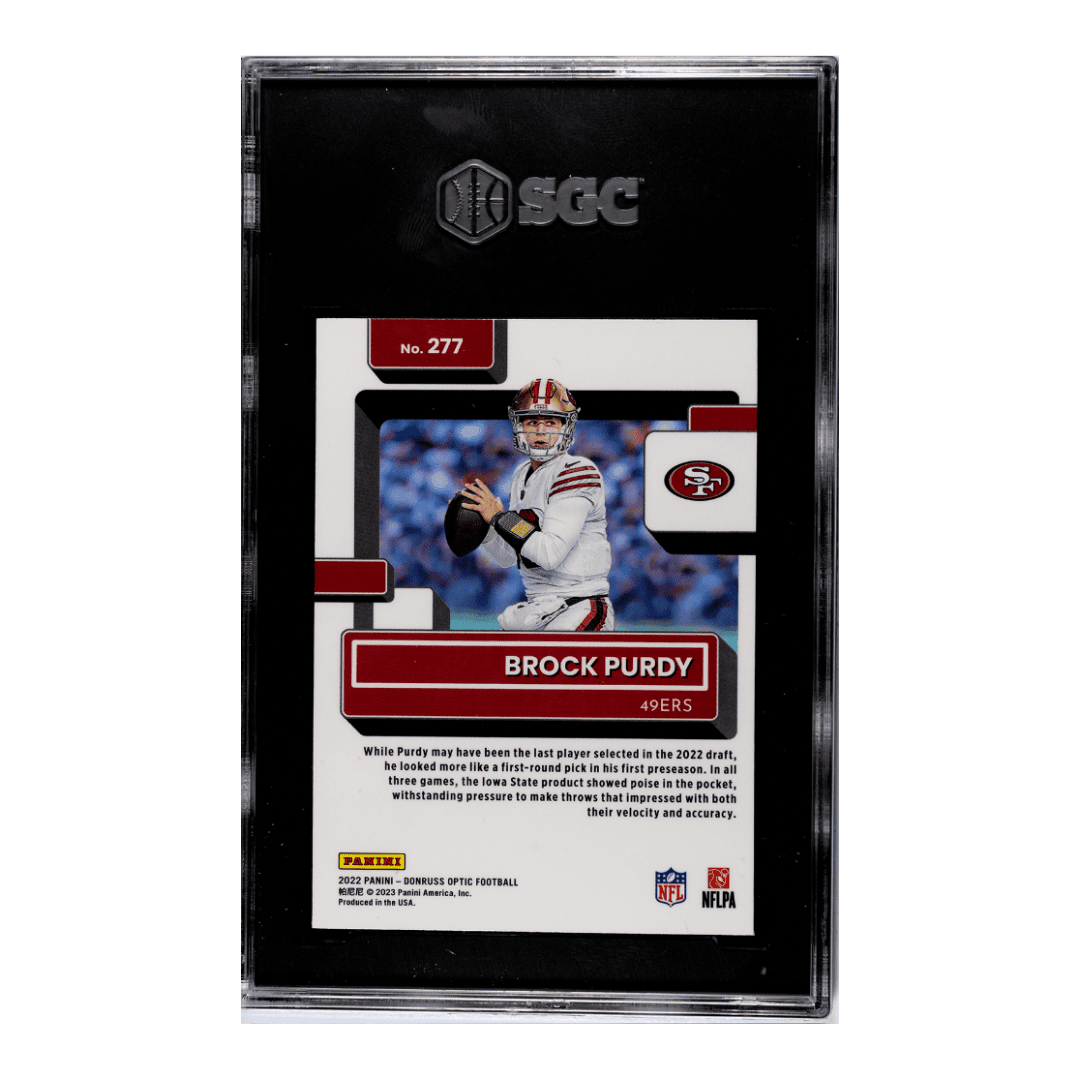 Brock Purdy SGC 9.5 2022 Donruss Optic Rookie RC Card #277