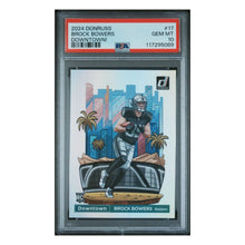 Brock Bowers PSA 10 2024 Panini Donruss Downtown! Rookie RC Card #17