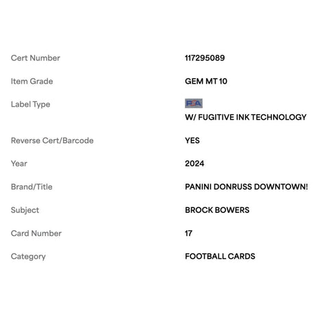Brock Bowers PSA 10 2024 Panini Donruss Downtown! Rookie RC Card #17