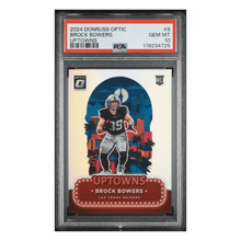 Brock Bowers PSA 10 2024 Panini Donruss Optic Uptowns Rookie RC Card #8